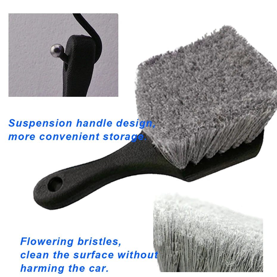 SEAMETAL Car Tire Wheel Rim Cleaning Brush Detailing Brushes Wash Tool Universal Wheel Tire Cleaning Accessories