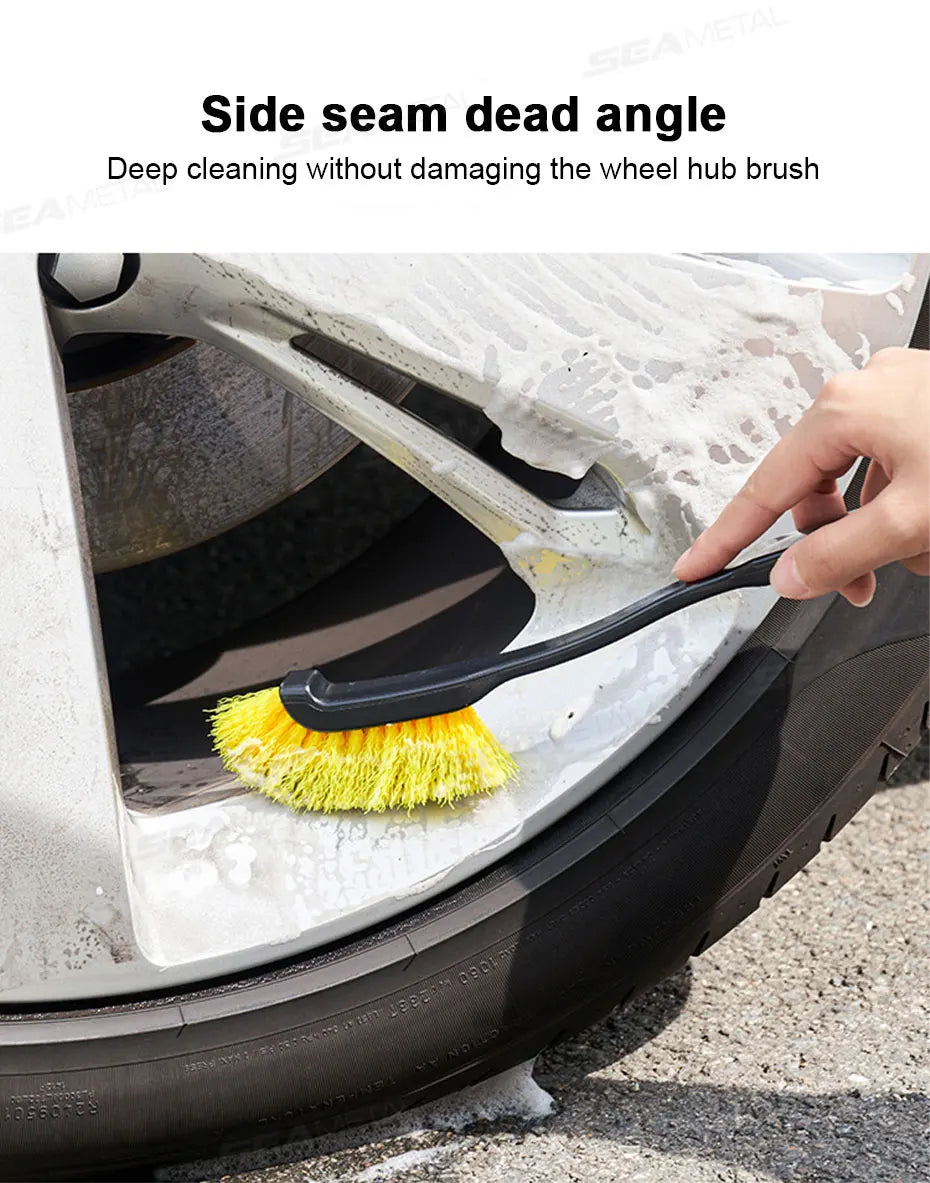SEAMETAL Car Tire Wheel Rim Cleaning Brush Detailing Brushes Wash Tool Universal Wheel Tire Cleaning Accessories