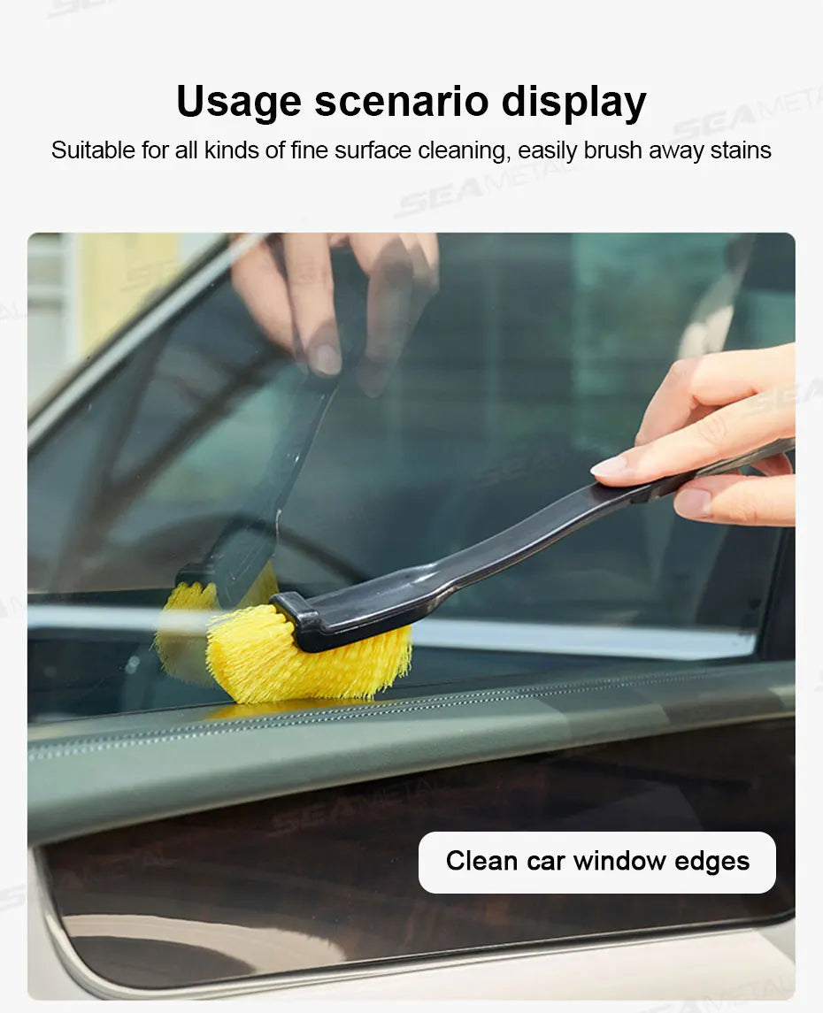 SEAMETAL Car Tire Wheel Rim Cleaning Brush Detailing Brushes Wash Tool Universal Wheel Tire Cleaning Accessories
