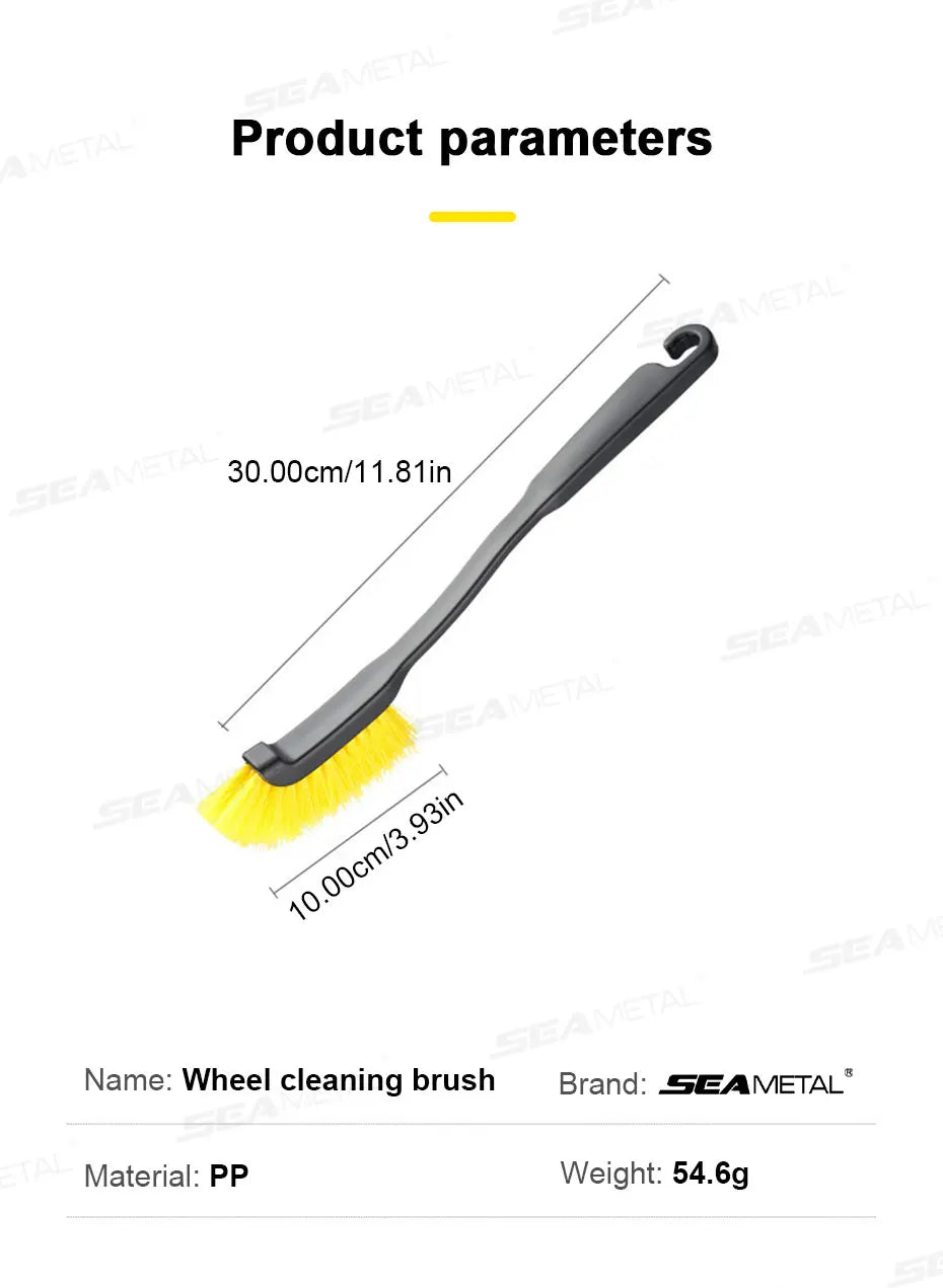 SEAMETAL Car Tire Wheel Rim Cleaning Brush Detailing Brushes Wash Tool Universal Wheel Tire Cleaning Accessories