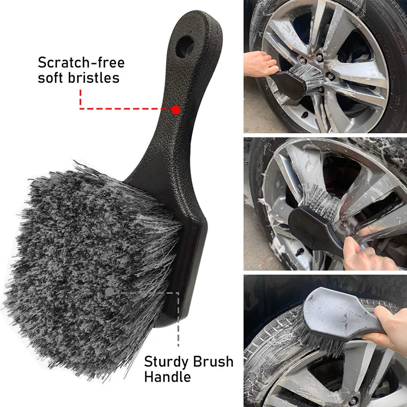 SEAMETAL Car Tire Wheel Rim Cleaning Brush Detailing Brushes Wash Tool Universal Wheel Tire Cleaning Accessories