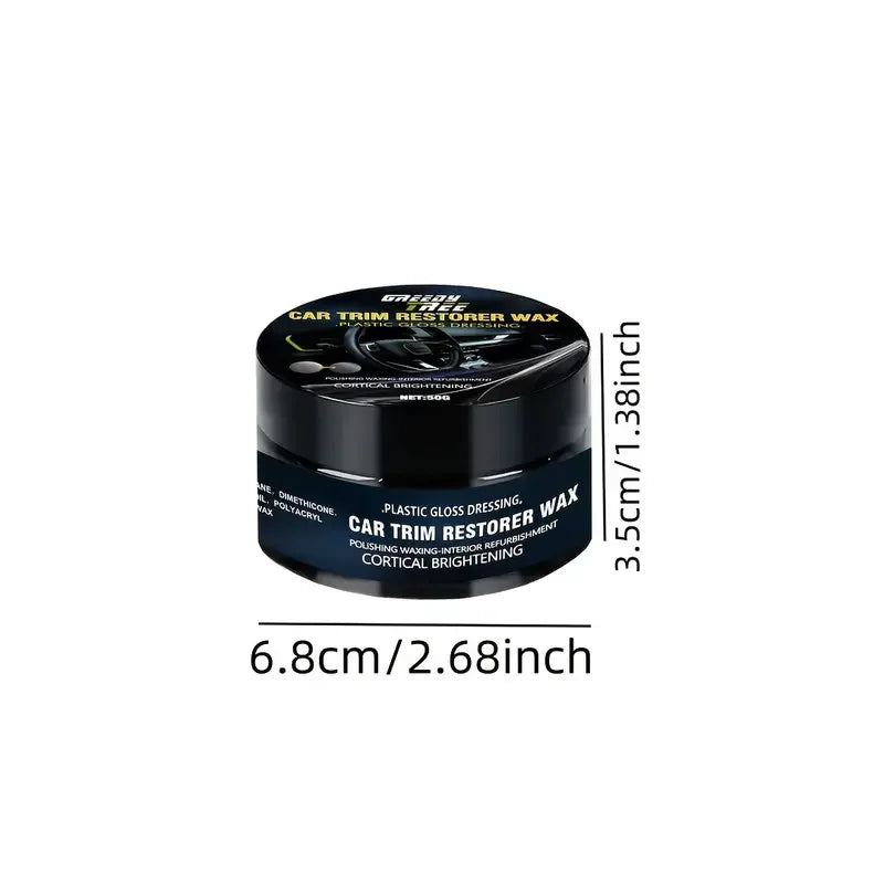 Multifunctional automotive repair wax, plastic parts renovation, automotive interior and panel renewal wax coating agent