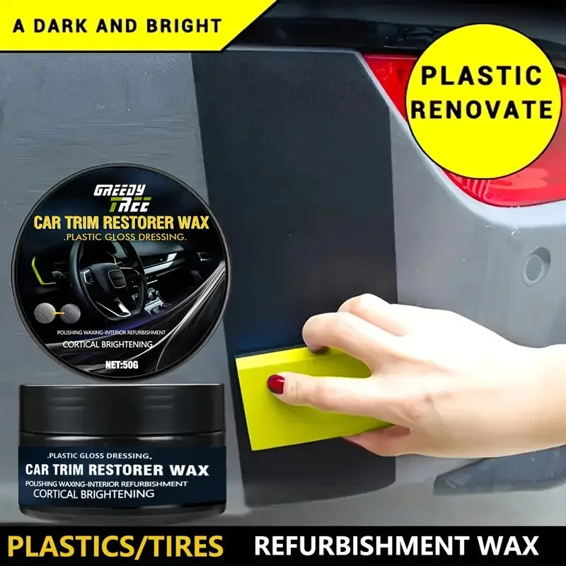 Multifunctional automotive repair wax, plastic parts renovation, automotive interior and panel renewal wax coating agent