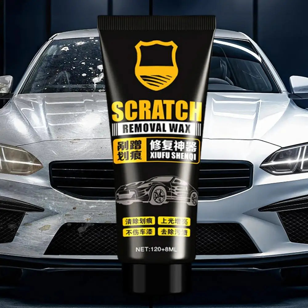 Car Scratch Remover Wax Paint Scratch Removal Wax Polishing Paste Sponge and Towel Included Sun Protection Automotive 120+8ml